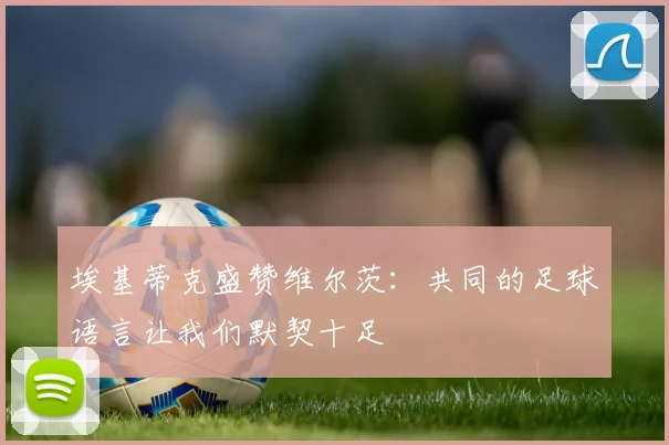 埃基蒂克盛赞维尔茨：共同的足球语言让我们默契十足